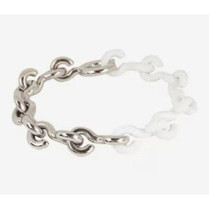 Calvin Klein Choppy Stainless Steel Matt White PVD Bracelet white silver
